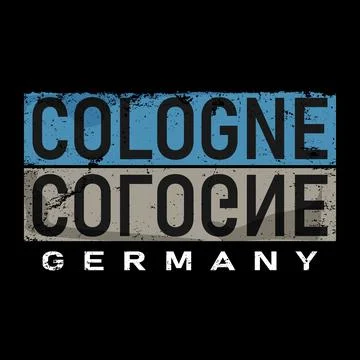 Cologne typography design vector, for t-shirt, poster and other uses Stock Illustration