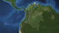 Colombia. 3d earth in space - zoom in on Colombia contoured on green 4k 4k or 4k+ Resolution