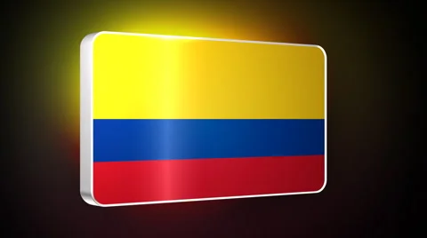 Colombia 3d flag Stock Footage 5051845