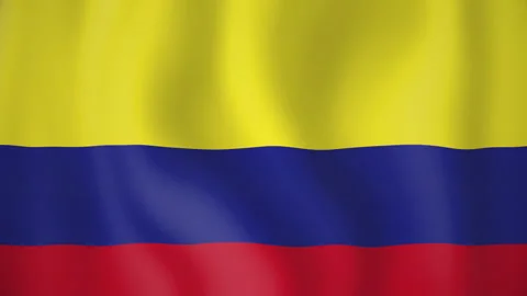 Colombia animated flag. Seamless loop. 4K Video stock 145434529