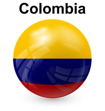 Colombia ball flag 스톡 일러스트