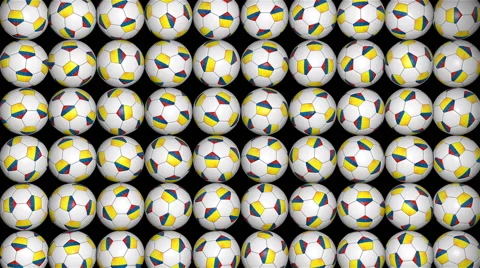 Colombia balls random rotation on balck background Stock Footage 42220341