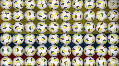 Colombia balls random rotation on flag background Stock-Footage 42220372