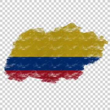 Colombia Brush Flag Stock Photos