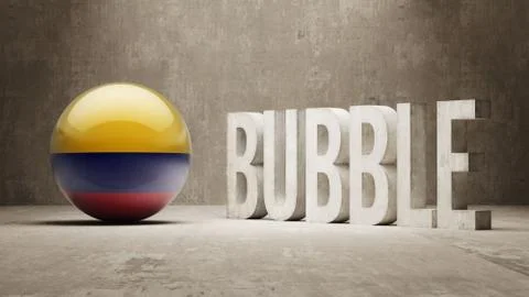 Colombia. Bubble  Concept. Stock Illustration