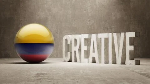 Colombia. Creative  Concept Stock Illustration