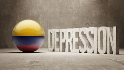 Colombia Depression Concept Stock Illustration