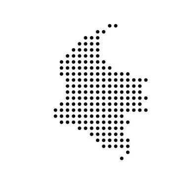 Colombia dotted vector map Stock Illustration