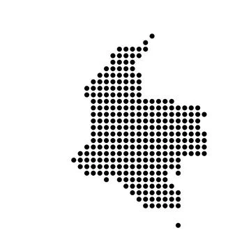 Colombia dotted vector map Stock Illustration