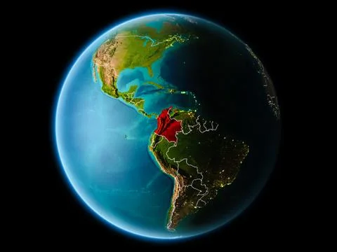 Colombia in the evening Stock Illustration
