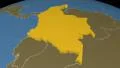 Colombia extruded. Solids. 4k or 4k+ Resolution