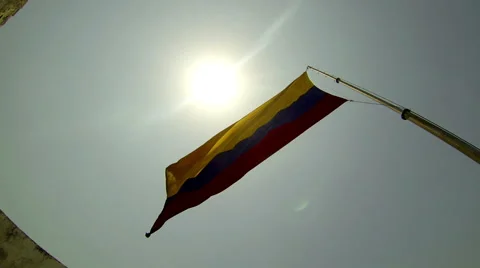 Colombia Flag 2 HD Stock Footage 55392710