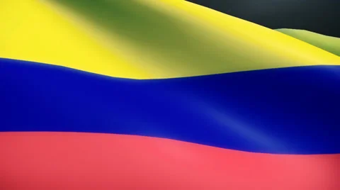 Colombia Flag Animation Loop Stock Footage 38006721