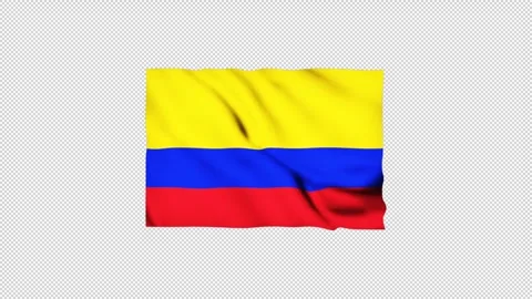 Colombia flag fluttering in the wind Stock Footage 305811037