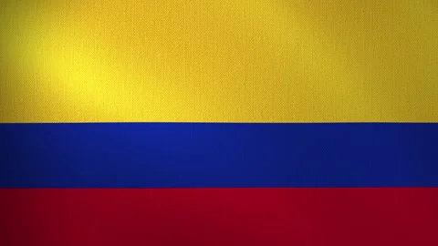 The Colombia flag flutters in the wind. Stock Footage 330249748