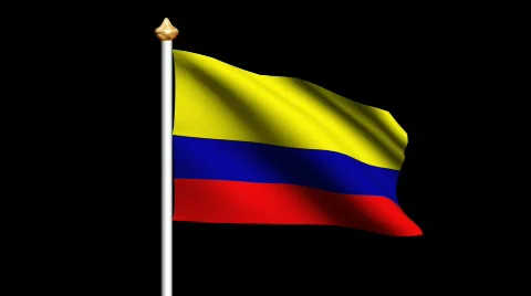 Colombia flag Video stock 563515