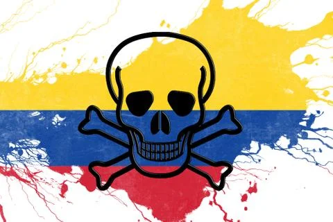 Colombia flag Stock Illustration