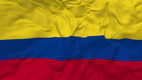 Colombia Flag Seamless Looping Background Waving Slow Motion Stock Footage 234106216