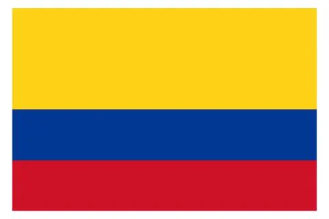 Colombia flag vector template background realistic copy Ilustração Stock