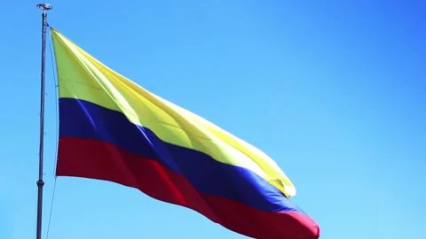 Colombia Flag wave Stock Footage 301586422