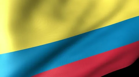 Colombia Flag Waving Stock Footage 12204441