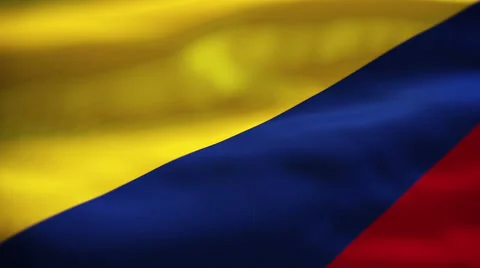 Colombia flag waving Stock Footage 55495093