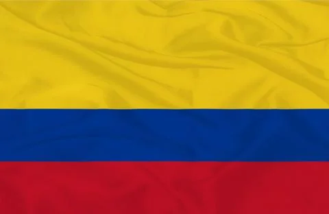 Colombia Flag Waving Stock Illustration