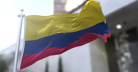 Colombia-flag-waving-seamless-loop-4k-60fps Stock Footage 330881311