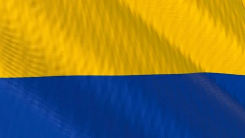 Colombia flag waving white background loop Vidéo 342958879