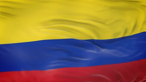 Colombia flag waving in the wind 動画素材 122951165