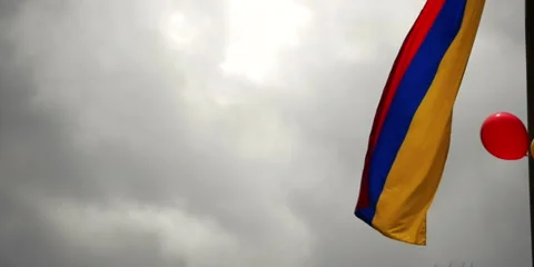 Colombia flag waving in the wind Stock Footage 233811050