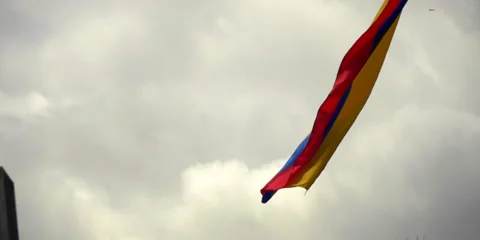 Colombia flag waving in the wind Stock Footage 233811271