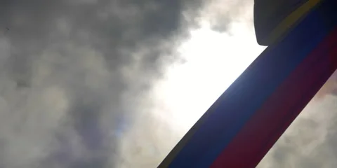Colombia flag waving in the wind Stock Footage 233811307