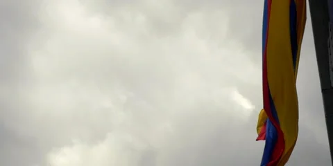 Colombia flag waving in the wind Stock Footage 233811385
