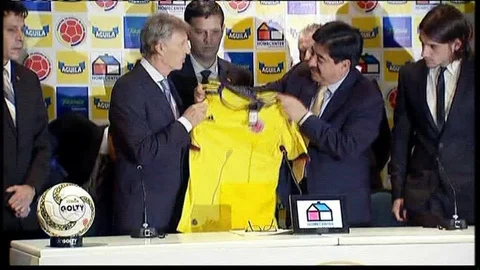 COLOMBIA: FOOTBALL/SOCCER - Former Argentina soccer coach Jose Pekerman is... Stock Footage