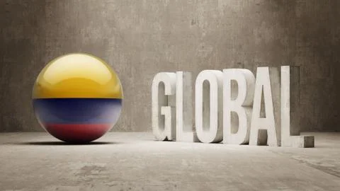Colombia. Global  Concept. Stock Illustration
