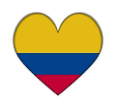 Colombia heart flag vector Ilustração Stock