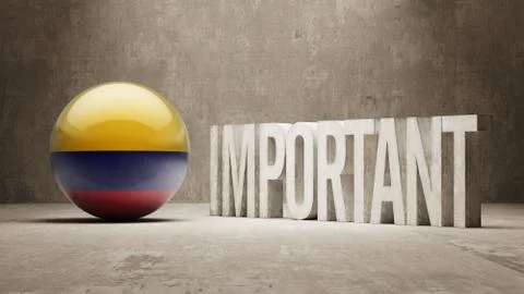 Colombia. Important  Concept. Stock Illustration