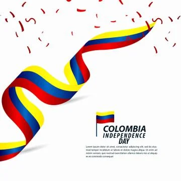 Colombia Independence Day Celebration Vector Template Design Illustration Stock Illustration
