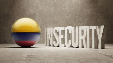 Colombia. Insecurity Concept. Stock Illustration