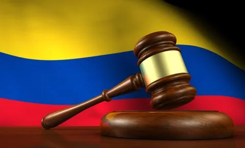 Colombia Law Legal System Concept Stock Illustration