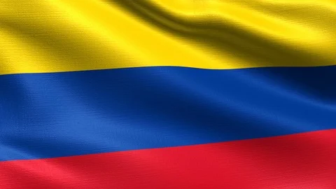 Colombia Looping Flag 4K Stock Footage 107181345