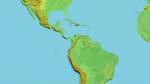 Colombia Map 3D animated with Borders Stock-Footage 348519403