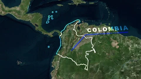 Colombia Map Animation Stock Footage 273239070