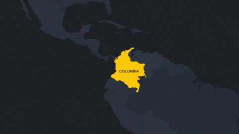 Colombia Map background 库存影片 341467110