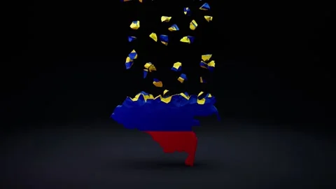 Colombia Map With Flag Stock Footage 323683527