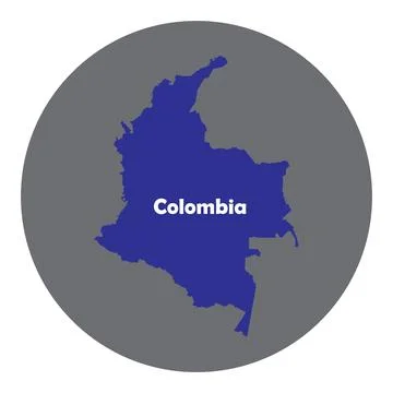 Colombia map icon Stock Illustration