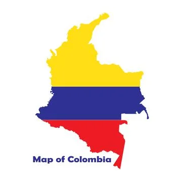 Colombia map icon Stock Illustration