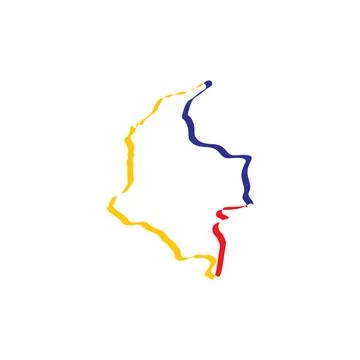 Colombia map icon vector element Stock-Illustration
