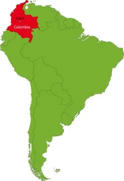 Colombia map Stock Illustration